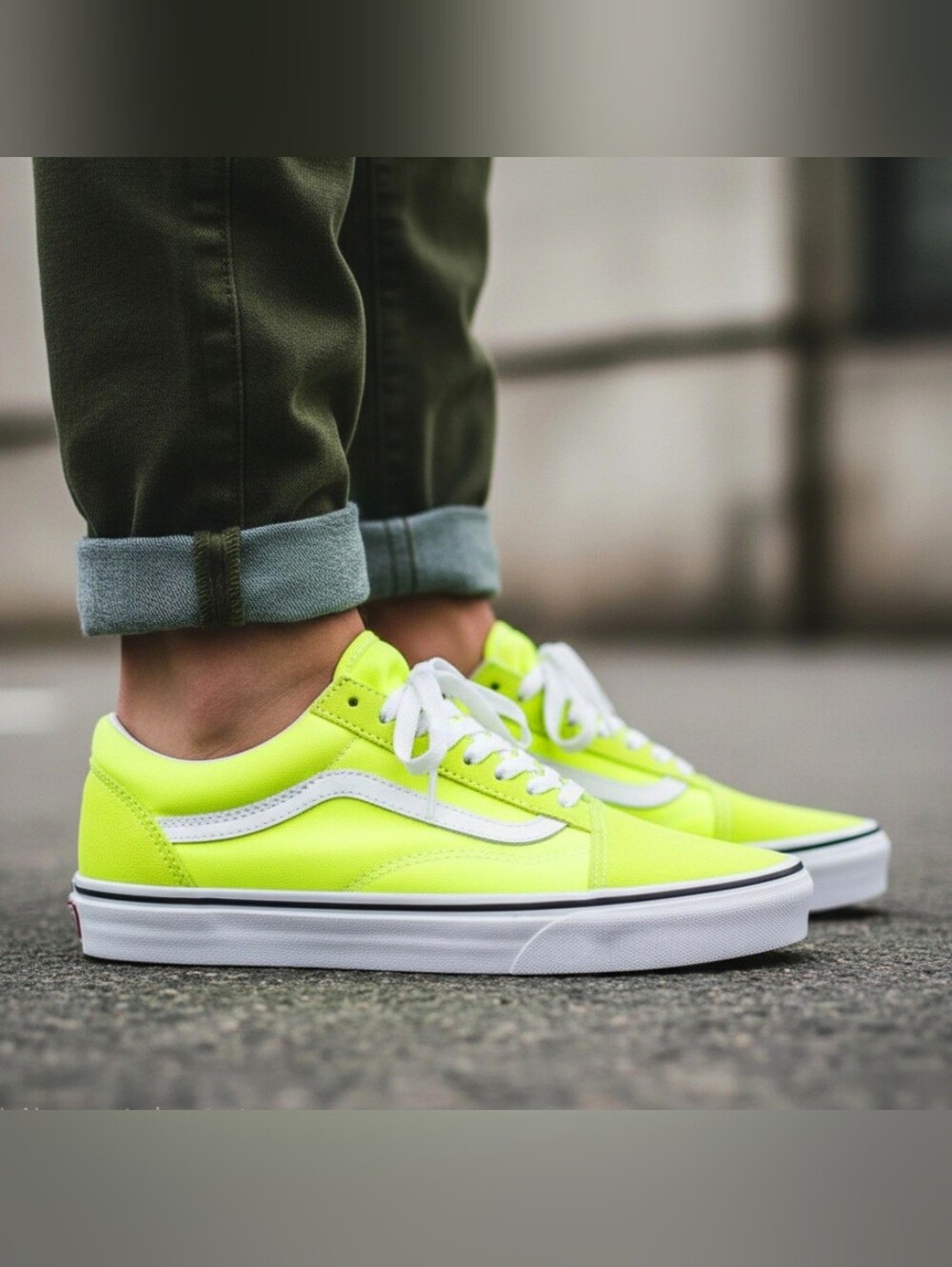 Vans Old Skool Boys Girls Size 2 Yellow Kids Preschool Shoes